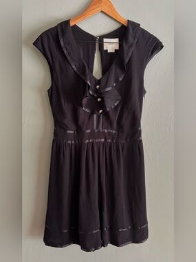 Elevenses Anthro Black Dressy Romper Size 6